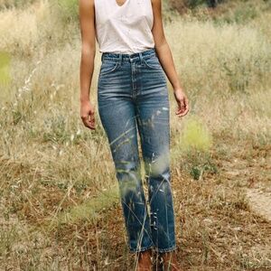 imogene + willie Medium Blue High-Rise Straight Leg Jeans